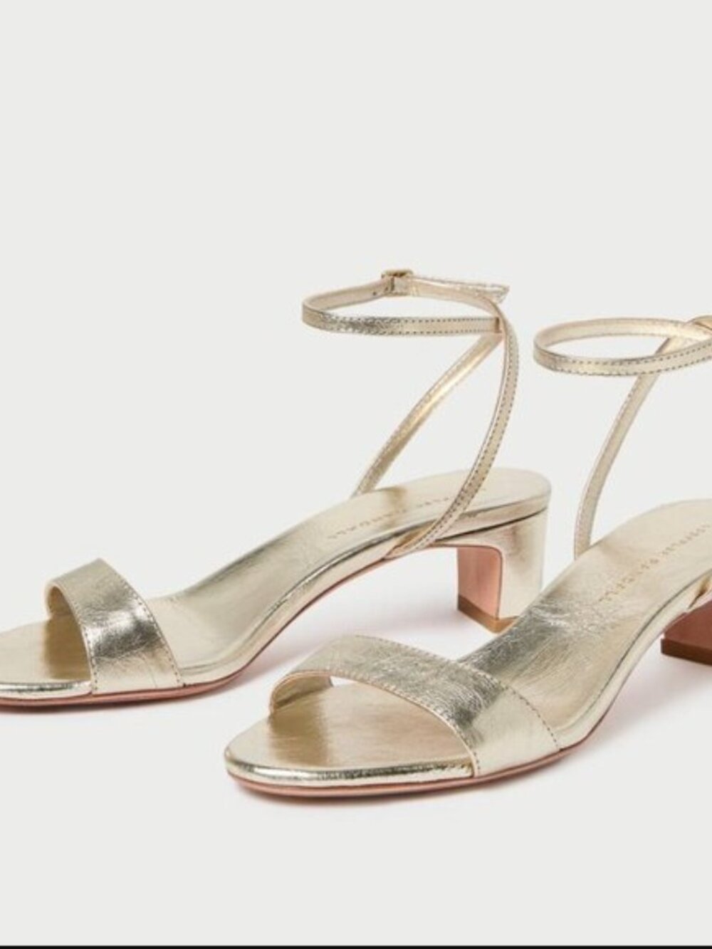 Alice Champagne Loeffler Randall Gold Heel Sandals Size 8